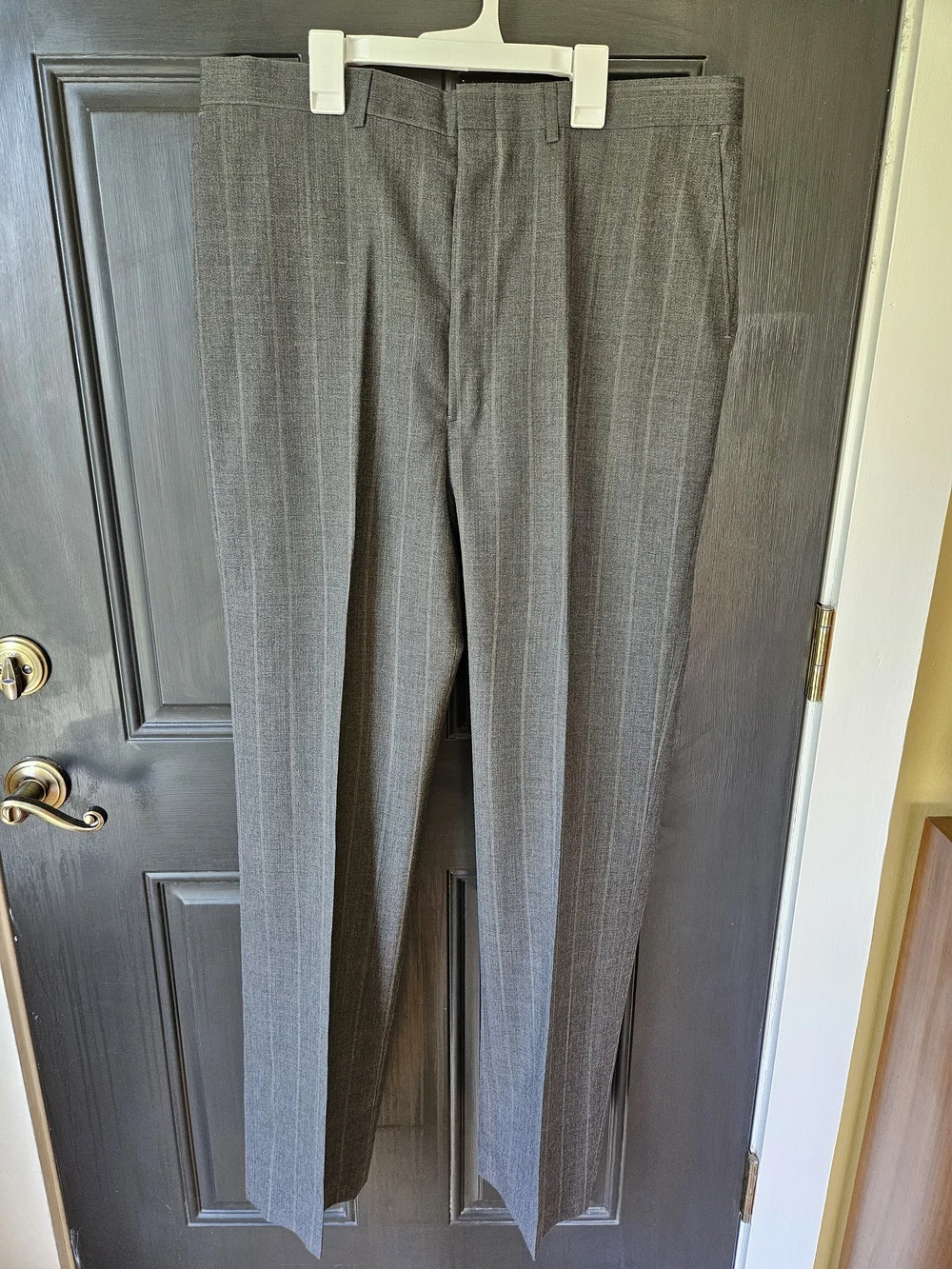 Haggar Gray Pinstripe Suit Jacket - Tailored Two-Button Blazer